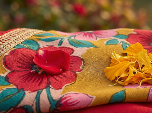 Floral Flair Anarkali Kurta Set - shoproohani