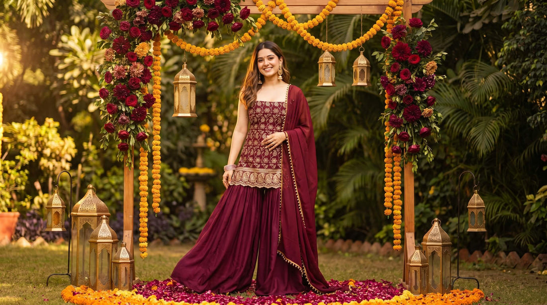 Sharara Suits for Weddings: Why They Solve the Problem That Lehengas Create - shoproohani