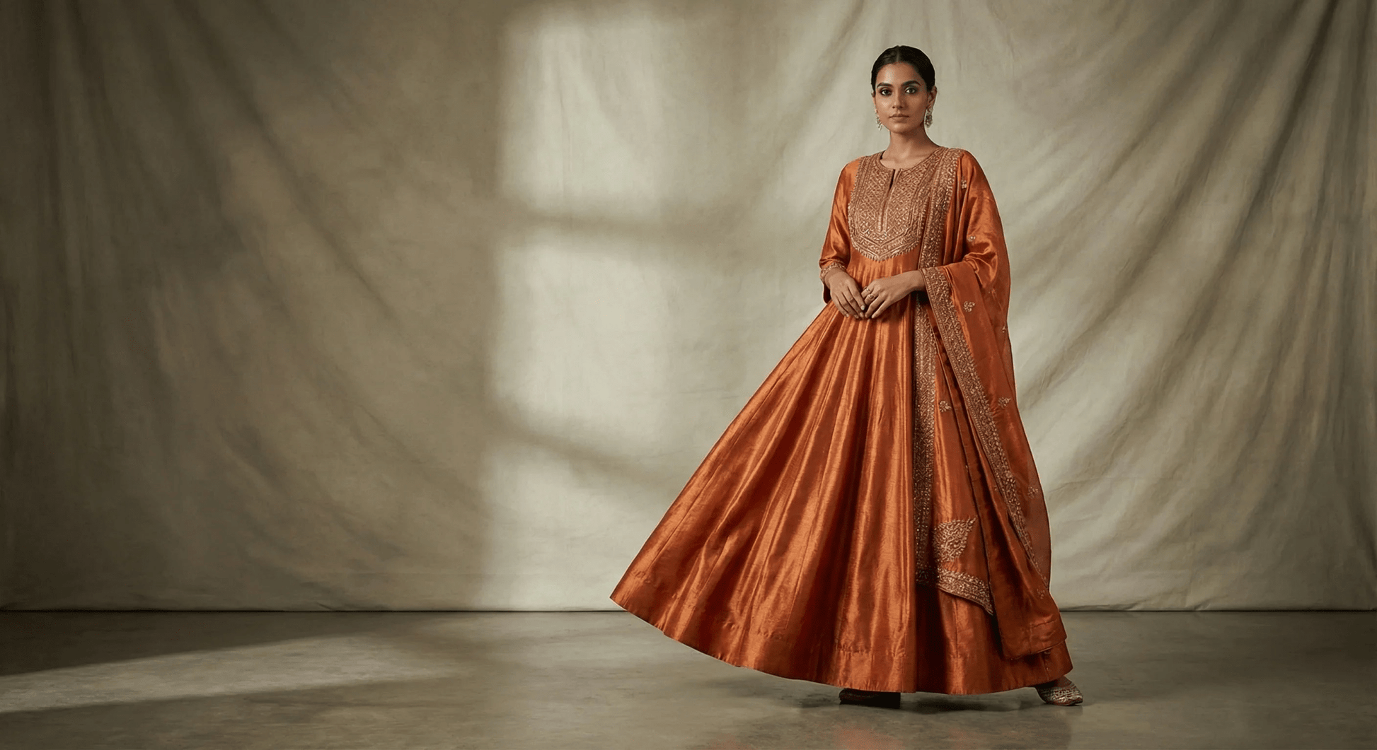 Shaahi Gulab Anarkali with Dupatta - shoproohani