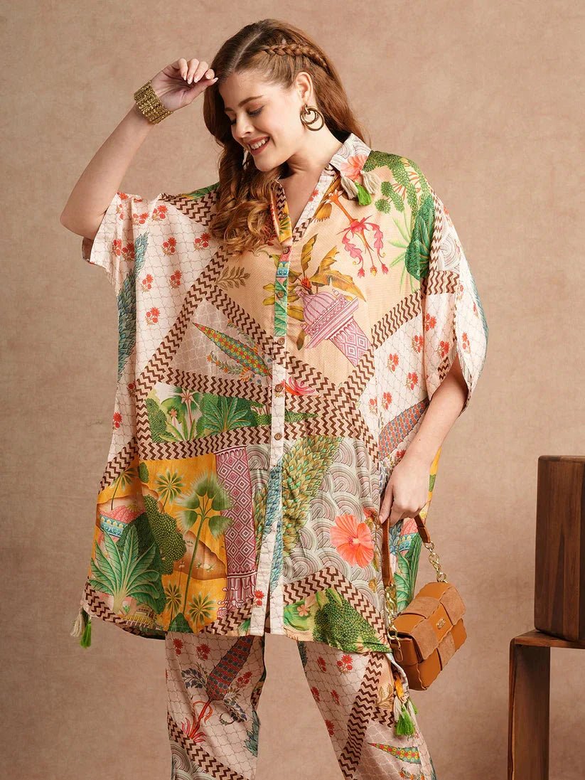 Traditional Floral Kaftan Set - shoproohani